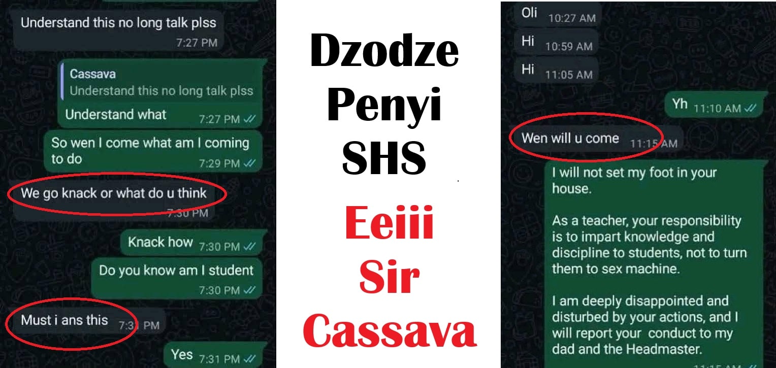 New Sex Misconduct Allegation Hits Dzodze-Penyi SHS: Teacher’s Sin filled WhatsApp Message Pops Up