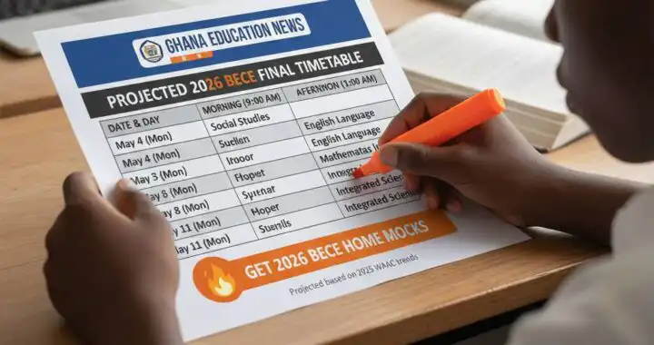 2026 BECE Final Projected Timetable