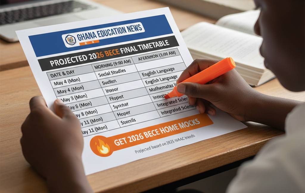 2026 BECE Final Timetable Projected – Download Here