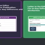 Letter to the Editor vs. Article for Publication