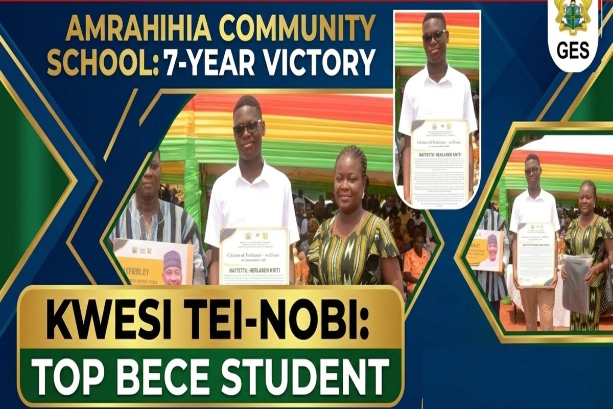 Amrahia Community School’s Kwesi Tei-Nobi Crowned Best 2025 BECE Student in Adentan