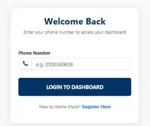 LOGIN PAGE for BECE HOME MOCK