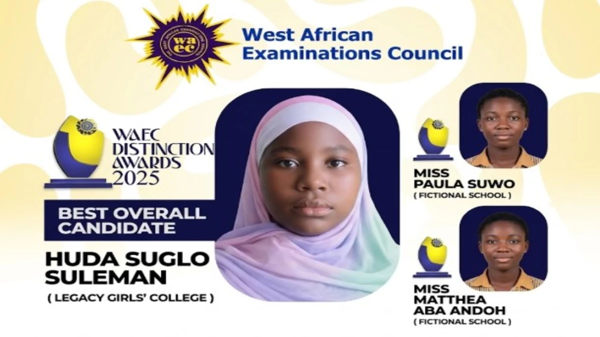 Ghana's 2025 WASSCE  students sweep WAEC's top 3 award