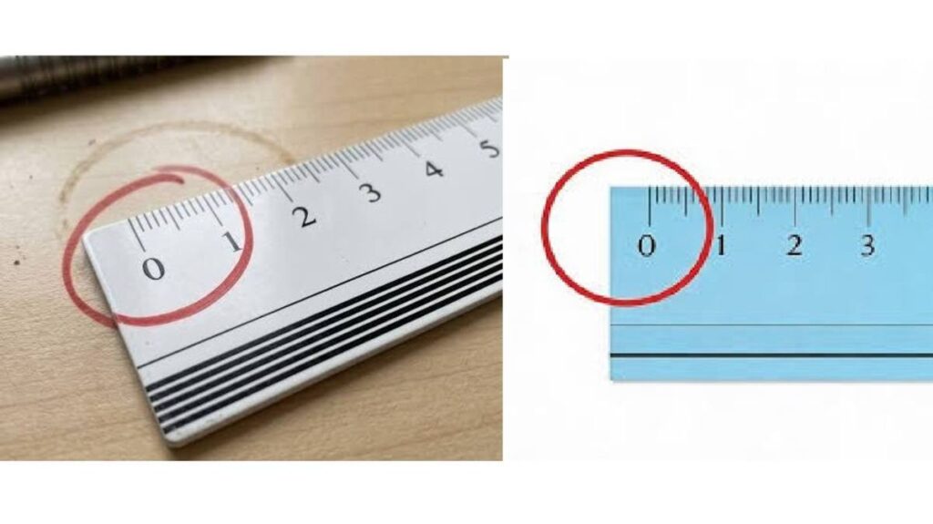 space before the 0 on a ruler