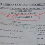 2026 BECE Mathematics Official Marking Scheme And Download