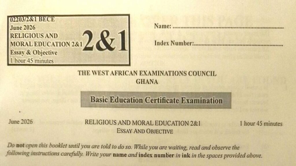 Bece Rme Questions See The Actual 2026 BECE RME Questions & Answers