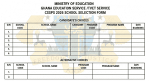 How to fill the 2026 School Selection form correctly