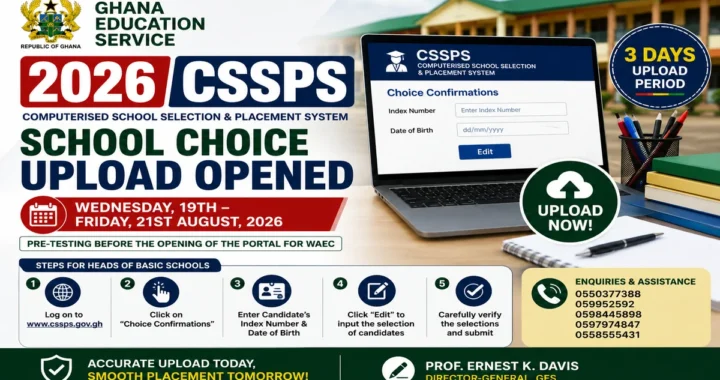 GES Opens 2026 CSSPS School Choice Upload