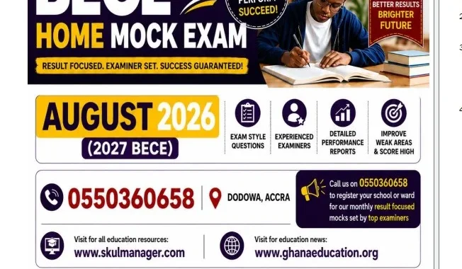 Download August 2026 BECE Home Mock English Language