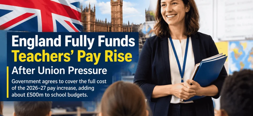 England to Fully Fund Teachers’ Pay Rise