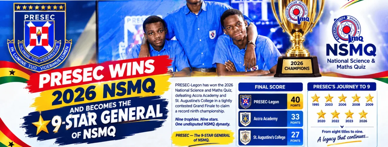 PRESEC wins 2026 NSMQ and becomes the 9-STAR