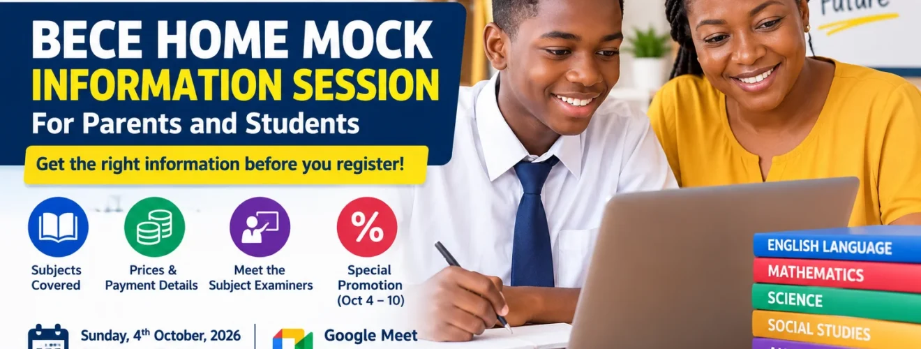 BECE Home Mock Information Session to be Held Online on October 4