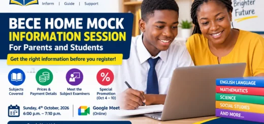 BECE Home Mock Information Session to be Held Online on October 4