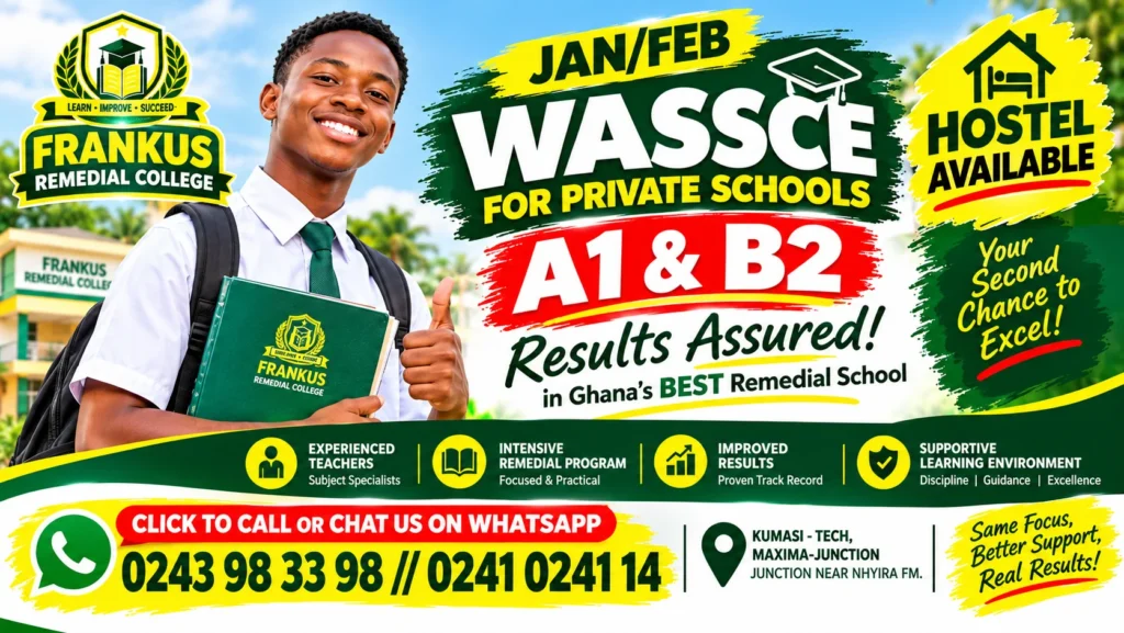2027 Jan/Feb Private WASSCE with Frankus College