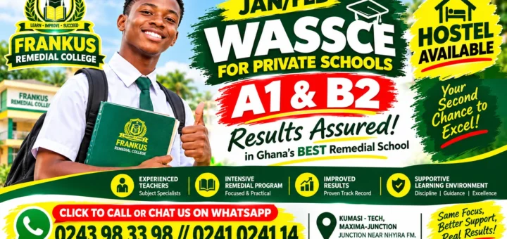 2027 Jan/Feb Private WASSCE with Frankus College