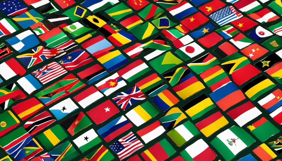 Image depicting various African flags symbolizing the diverse reactions to coups.